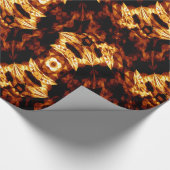 Papier Cadeau Triangles géométriques Orange Brown noir Abstrait (Coin)