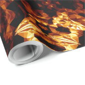 Papier Cadeau Triangles géométriques Orange Brown noir Abstrait (Coin rond)