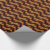 Papier Cadeau Triangles géométriques Orange Brown noir Abstrait (Coin)