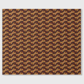 Papier Cadeau Triangles géométriques Orange Brown noir Abstrait (Plat)