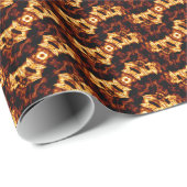 Papier Cadeau Triangles géométriques Orange Brown noir Abstrait (Coin rond)