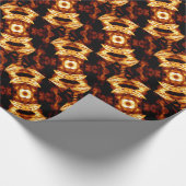 Papier Cadeau Triangles géométriques Orange Brown noir Abstrait (Coin)