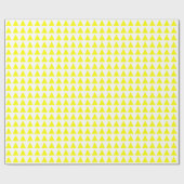 Papier Cadeau Triangles - Jaune sur Blanc (Plat)