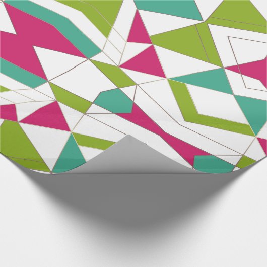 Papier Cadeau Triangles mode géométrie d'impression abstraite (Coin)