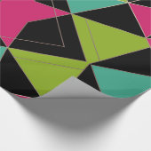 Papier Cadeau Triangles mode géométrie d'impression abstraite (Coin)