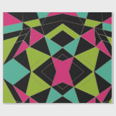 Papier Cadeau Triangles mode géométrie d'impression abstraite (Plat)