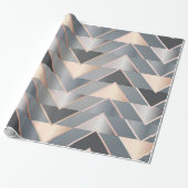 Papier Cadeau Triangles Modernes (Déroulé)