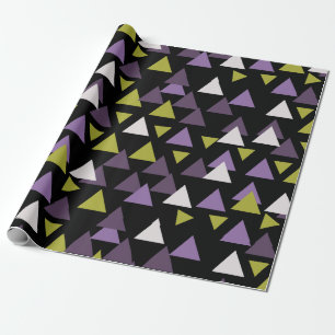 Papier Cadeau Triangles motif Avocat et Violet