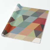 Papier Cadeau Triangles multicolores géométriques des motifs | (Déroulé)