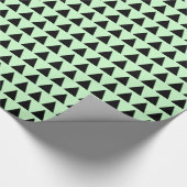 Papier Cadeau Triangles - Noir sur Vert pâle (Coin)