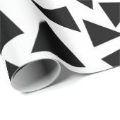 Papier Cadeau Triangles noirs (Coin rond)
