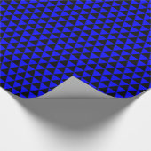 Papier Cadeau Triangles noirs et bleus (Coin)