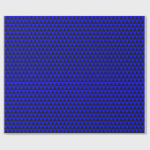 Papier Cadeau Triangles noirs et bleus (Plat)