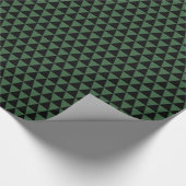 Papier Cadeau Triangles noirs et verts chasseur (Coin)