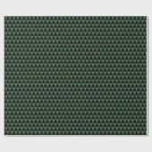 Papier Cadeau Triangles noirs et verts chasseur (Plat)