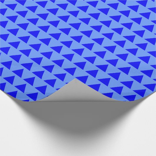 Papier Cadeau Triangles - Nuances de bleu (Coin)