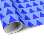 Papier Cadeau Triangles - Nuances de bleu (Coin rond)