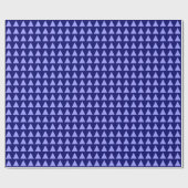 Papier Cadeau Triangles - Pastel Blue sur Deep Navy (Plat)