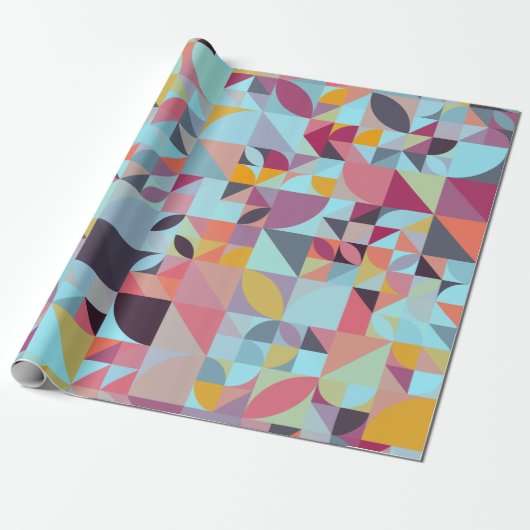 Papier Cadeau Triangles, pétales et quartiers (Déroulé)