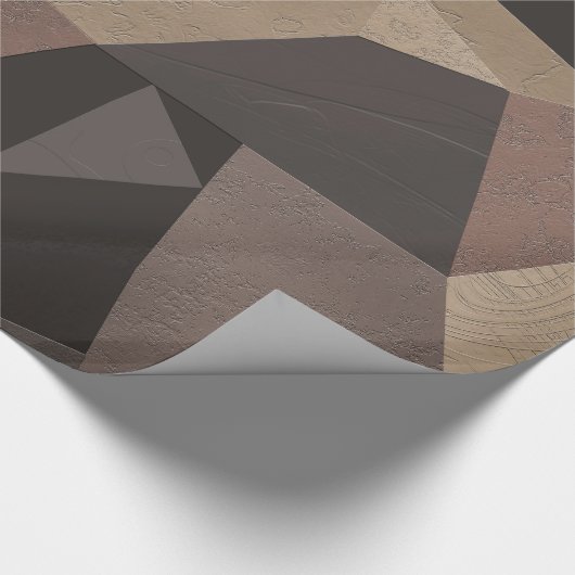 Papier Cadeau Triangles polygonaux géométriques imprimés couleur (Coin)