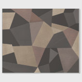 Papier Cadeau Triangles polygonaux géométriques imprimés couleur (Plat)