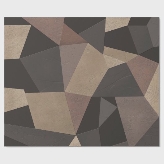 Papier Cadeau Triangles polygonaux géométriques imprimés couleur (Plat)