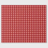 Papier Cadeau Triangles - Rose doux sur brique rouge (Plat)