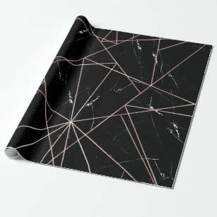 Papier Cadeau Triangles roses géométriques modernes de marbre