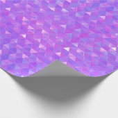 Papier Cadeau Triangles Tendance Rose Violet Géométrique Fête (Coin)
