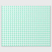 Papier Cadeau Triangles - Turquoise sur Blanc (Plat)