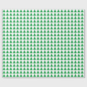 Papier Cadeau Triangles - Vert herbe sur blanc (Plat)