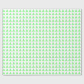 Papier Cadeau Triangles - Vert menthe sur blanc (Plat)