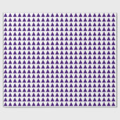 Papier Cadeau Triangles - Violet profond sur blanc (Plat)