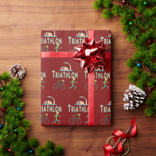 Papier Cadeau Triathlon (Cadeau de vacances)