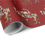 Papier Cadeau Triathlon (Coin rond)