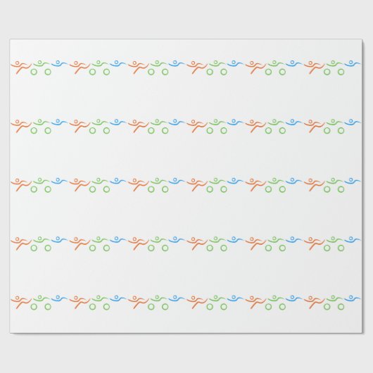 Papier Cadeau Triathlon cool et design unique (Plat)