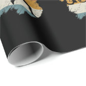 Papier Cadeau Triathlon vintage rétro (Coin rond)