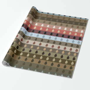 Papier Cadeau Tribal à rayures colorées