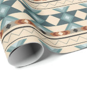 Papier Cadeau Tribal, Amérindien, Vie éternelle (Coin rond)