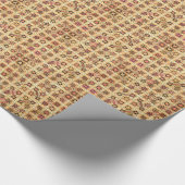 Papier Cadeau Tribal Batik - chocolat et chameau tan (Coin)