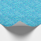 Papier Cadeau Tribal Batik - tons bleu turquoise (Coin)