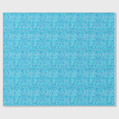 Papier Cadeau Tribal Batik - tons bleu turquoise (Plat)