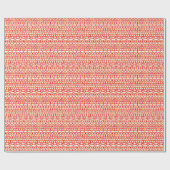 Papier Cadeau Tribal Batik - tons orange et rose (Plat)