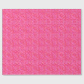 Papier Cadeau Tribal Batik - tons rose fuchsia (Plat)