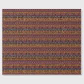 Papier Cadeau Tribal de Bohême coloré géométrique (Plat)