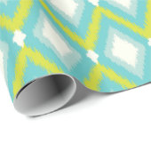 Papier Cadeau Tribal Ikat Chevron (Coin rond)