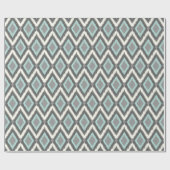Papier Cadeau Tribal Ikat Chevron (Plat)