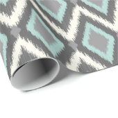 Papier Cadeau Tribal Ikat Chevron (Coin rond)