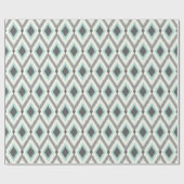 Papier Cadeau Tribal Ikat Chevron (Plat)