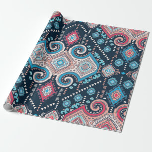 Papier Cadeau Tribal mexicaine vintage ethnique sans couture mot